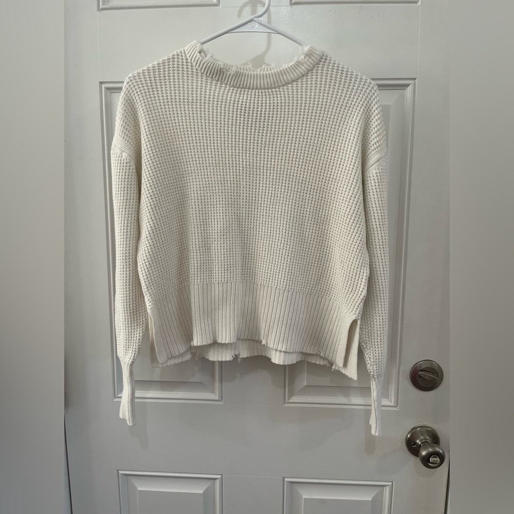 PISTOLA OLGA PULLOVER WAFFLE-KNIT COTTON CREW NECK SWEATER - INFINITY SM - Picture 9 of 9